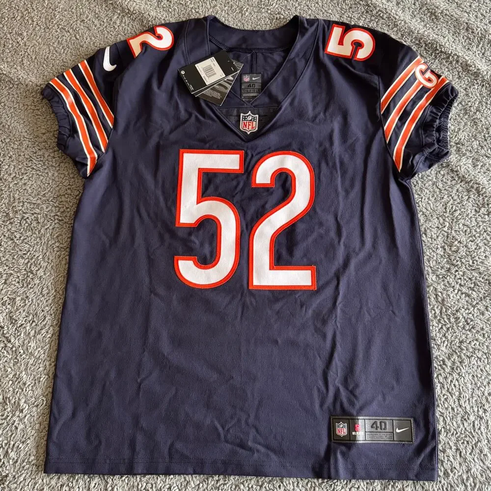 NWT Nike Khalil Mack NFL Chicago Bears Nike Vapor Elite Navy Jersey Men 40 M